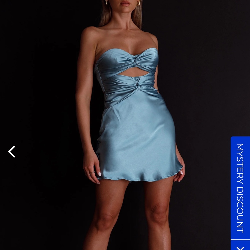 selfie leslie double twist strapless dress
